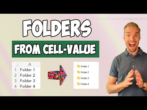 Excel - Create folders for each cell-value