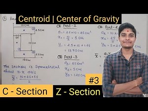 Centroid and Center of Gravity - 3 | C & Z Section | MOS | Applied Mechanics | GTU