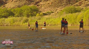 PADDLEBOARDING? YES PLEASE! Originating in the Hawaiian islands stand up paddleboarding is now one of the fastest growing watersports in the world! Since most people get the hang of it after a few minutes of instruction, stand up paddle boarding is enjoyed by all ages. Whether it’s your first time paddleboarding or you’re a regular, we think there’s no better place to experience a stand up paddle board tour than the calm waters of the Colorado River in Moab, Utah. Every bend in the river reveals
