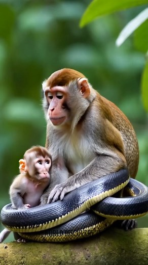Giant snake attacks monkey on the tree #reelsfb #reelsfacebook #snake #attack #monkeys #monkeylove #MonkeyLife | Discovery videos