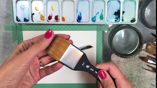 Princeton Aqua Elite, Series 4850, Synthetic Kolinsky Watercolor Paint Brush,Mottler, 1-1/2 Inch