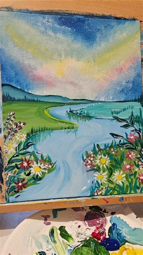 Go With The Flow Painting Tutorial in Bristol UK #artclass #riverpainting #art