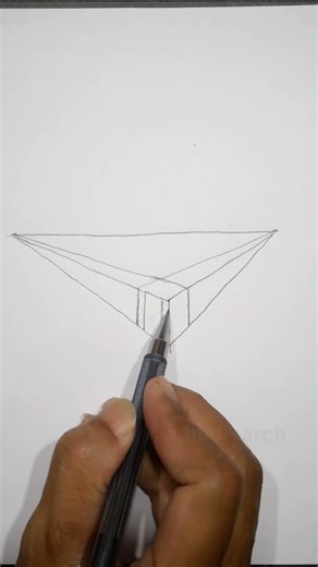 Day 37 - How To Draw Cube in 2 Point Perspective