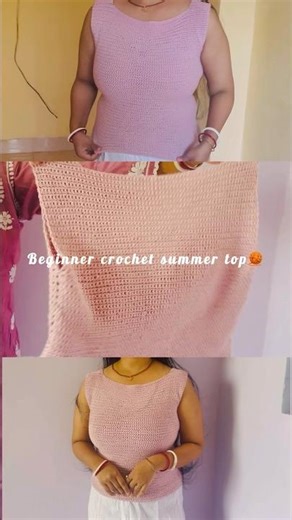 Easy Crochet Top For Beginners | Cute Summer DIY🧶#crochet #crochettop #handmade