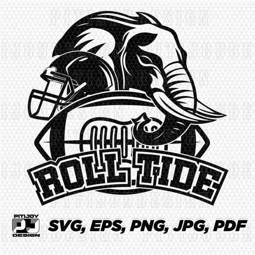 Alabama Roll Tide Crimson Tide Bama Elephant SVG, Roll Tide SVG, Instant Digital Download, Svg & Png Files Perfect for Crafts and Designs. - Etsy