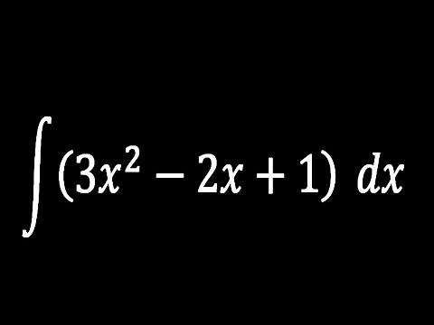 Integral of (3x^2-2x+1) | HV math Academy