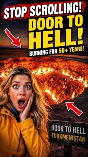 Stop Scrolling! The Fire Pit That's Been Burning for 50+ Years 🔥 #Shorts #usareels