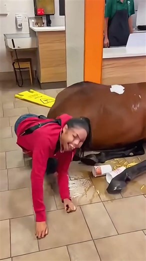 She Pulled Up As a Centaur… For Fast Food 😭🐎 #shorts