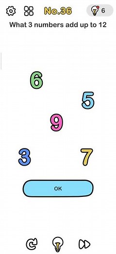Brain Out Level 36 What 3 numbers add up to 12 #TheBoredPanda
