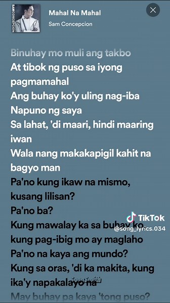 Mahal na Mahal by Sam Concepcion | Full Lyrics & Karaoke