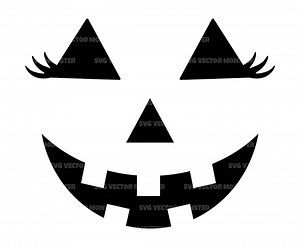 Pumpkin Face With Eyelashes Svg, Pumpkin Girl Svg, Halloween Svg. Vector Cut File Cricut, Silhouette, Pdf Png Eps Dxf, Sticker, Vinyl. - Etsy