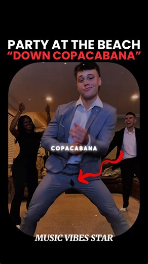 Copacabana Party at the beach is CRAZY 🎉 #lyrics #shorts