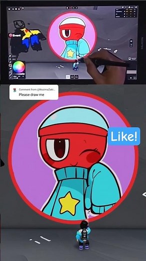 Time to draw your pfp on roblox spray paint! who next? #shorts #roblox #art #robloxart