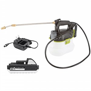 Sun Joe 24V-GS-LTW 1 Gallon iON+ Cordless Multi-Purpose Chemical Sprayer with 1.3Ah Battery and Charger - 24V