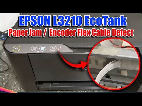 HOW TO FIX PAPERJAM / REPLACE FOLDED ENCODER FLEX CABLE - EPSON L3210 PRINTER.
