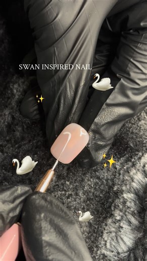 @nailiquebyann on Instagram: "Grace in every stroke 🦢🤍 Soft nude tones, delicate lines, and a swan that defines quiet luxury ✨ Minimal… yet unforgettable 💅 Watch till the end 🤍 . . . . . . . #NailArtReel #NailArtDesign #PressOnNails #NailInspo #SoftGlamNails Like, share algorithm, reach insights, reels, growth, trending now, easy nail, art tutorial, press on nails, step-by-step"