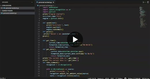 #python #programming #learningbybuilding #beginnerdeveloper #projects #voiceassistant #techjourney #womenintech | Laiba Ashar Malik