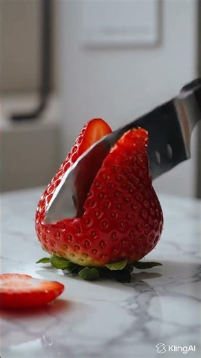 Cutting a Strawberry Turns Into a Minecraft Orchard House 🍓✨