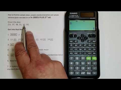 Sample Mean, Standard Deviation and Variance from Raw Data With a Casio fx-300ES PLUS 2nd edition
