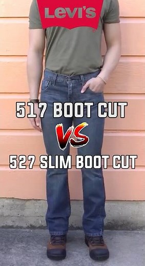 Levi's Boot Cut VS Slim Boot Cut Explained in 20 Seconds! 🤯 (517 VS 527)