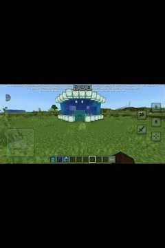 i built a house only using blue colour🥶 #minecraft