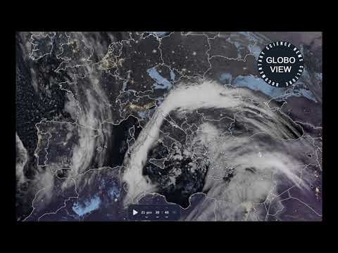 Cyclone "Harry" Passing Over Europe - Satellite Imagery