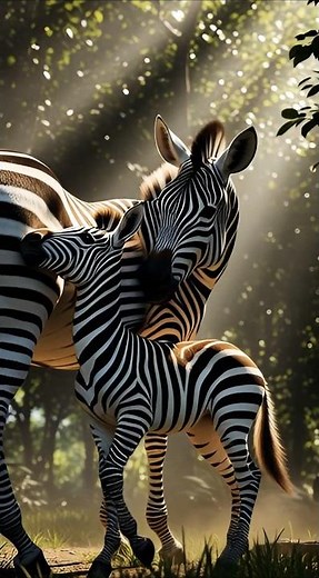 Zebra Baby Crying for Help 😭 | Jungle Animals Hiding from Wolf | Emotional Short Story