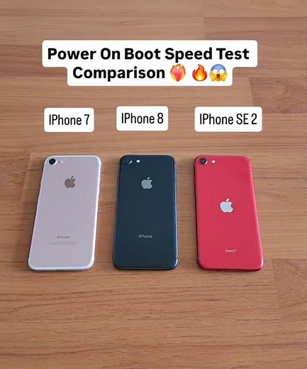 iPhone 7 vs iPhone 8 vs iPhone SE 2⚡ Power On Boot Speed Test – Which IPhone Boots FASTEST?🔥 #Shorts