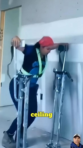 No ladder, no problem! #ConstructionTools #DrywallWork #ProStilts | Ogunquit, Maine Oceanfront Rentals