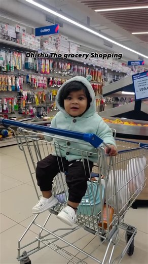 Dhishan on Instagram: "Dhishu tho grocery Shopping 🛍️ #lionbaby #tejkrishna🩵 #dhishan"