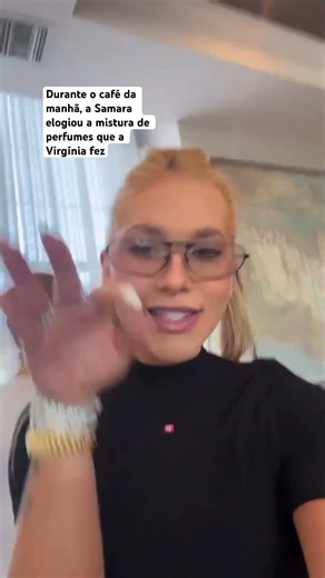 Durante o café da manhã, a Samara elogiou a mistura que a Virgínia fez #virginia #shorts