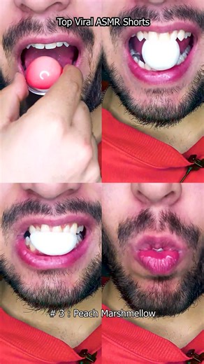 Soft Soothing Satisfying ASMR Eating Sense! | Super Soft Yummy Peach Marshmellow Ball Eating ASMR