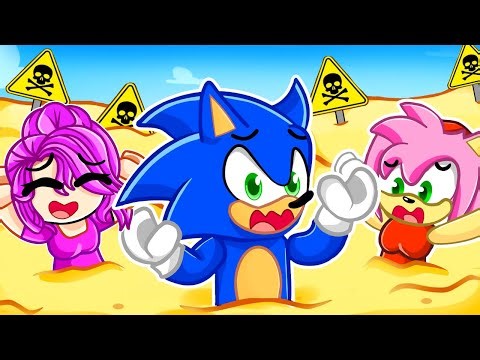 Sonic Trapped In QUICKSAND with YANDERE GIRLS in Roblox!