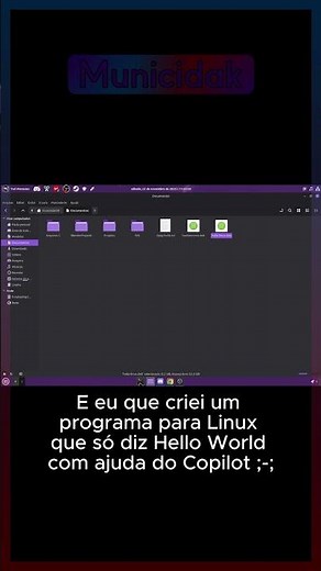 I created a program that says Hello World #linux #linux2025