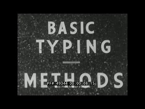 BASIC TYPEWRITER HISTORY, TYPING METHODS & POSTURE 1940s MOVIE 49344