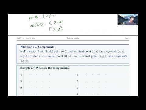 MATH 155 - Lecture 2: Vectors