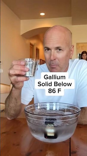 Liquid Gallium goes solid in freezing water #physics #chemistry stry