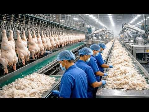 👉 Inside America’s Mega Chicken Factory 🐔 High-Tech Egg Incubation & Broiler Farming Proces Revealed