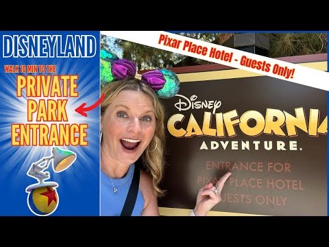 PIXAR PLACE GUESTS ONLY | California Adventure Park SECRET Entrance | Disneyland | Real Time Walk