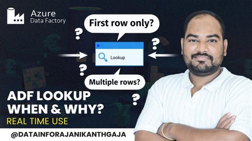 10. ADF Lookup Tutorial (Lookup + Pipeline Secrets ) | Rajinikanth Gady