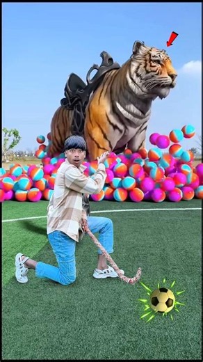 The mascot placed on the football field, I wish you all the best .hot co-production 🐅🤯