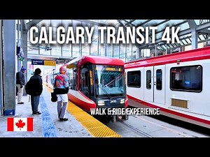 This Is What Riding Calgary Transit Is Really Like 🇨🇦 4K Walking Tour