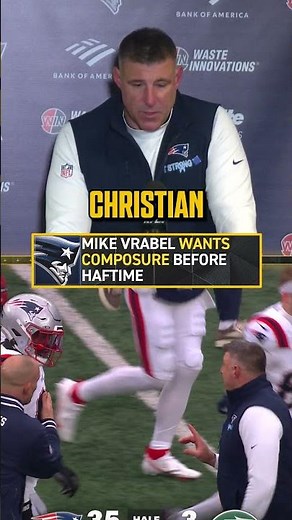 Mike Vrabel Explains Halftime Talk With Christian Barmore on Composure 🗣️ #NFL #Pats #AFC