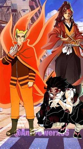 Naruto BM Mode VS Demon Slayer Verse #anime #demonslayer #naruto