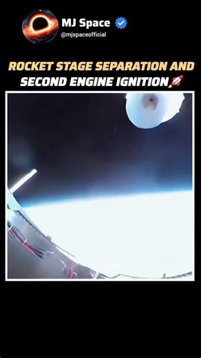 Rocket Stage Separation And Second Engine Ignition 🚀 #space #universe #shorts