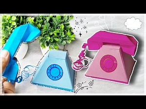 DIY paper telephone / How to make a paper telephone / Easy Telephone paper craft making tutorial 📞