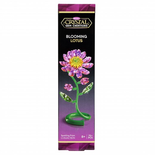 Crystal Gem Creations Blooming Lotus Flower Kit by RoseArt, 75 Pieces, Great for Adults, Tweens and Children Ages 8