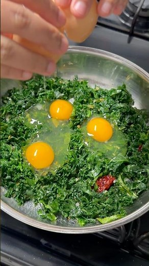 Indian-style kale stir fry with eggs