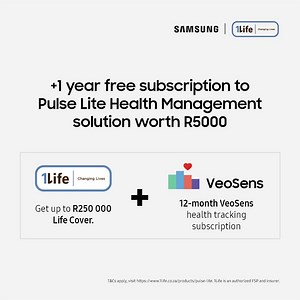 76 reactions | Small lifestyle changes could get you big rewards from us and 1Life Insurance. Buy the Galaxy Watch Active2 today and claim your complimentary R5000 health management program. More here ️ https://bit.ly/3jsq0T0 Ts&Cs apply | Samsung | Facebook