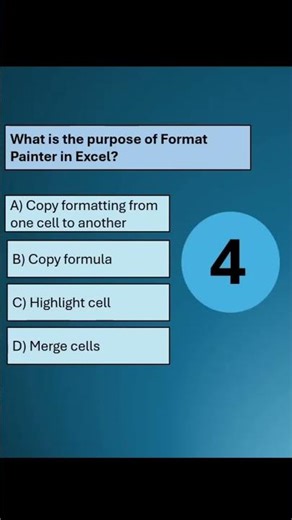 39. Excel Interview Quiz #shortsfeed